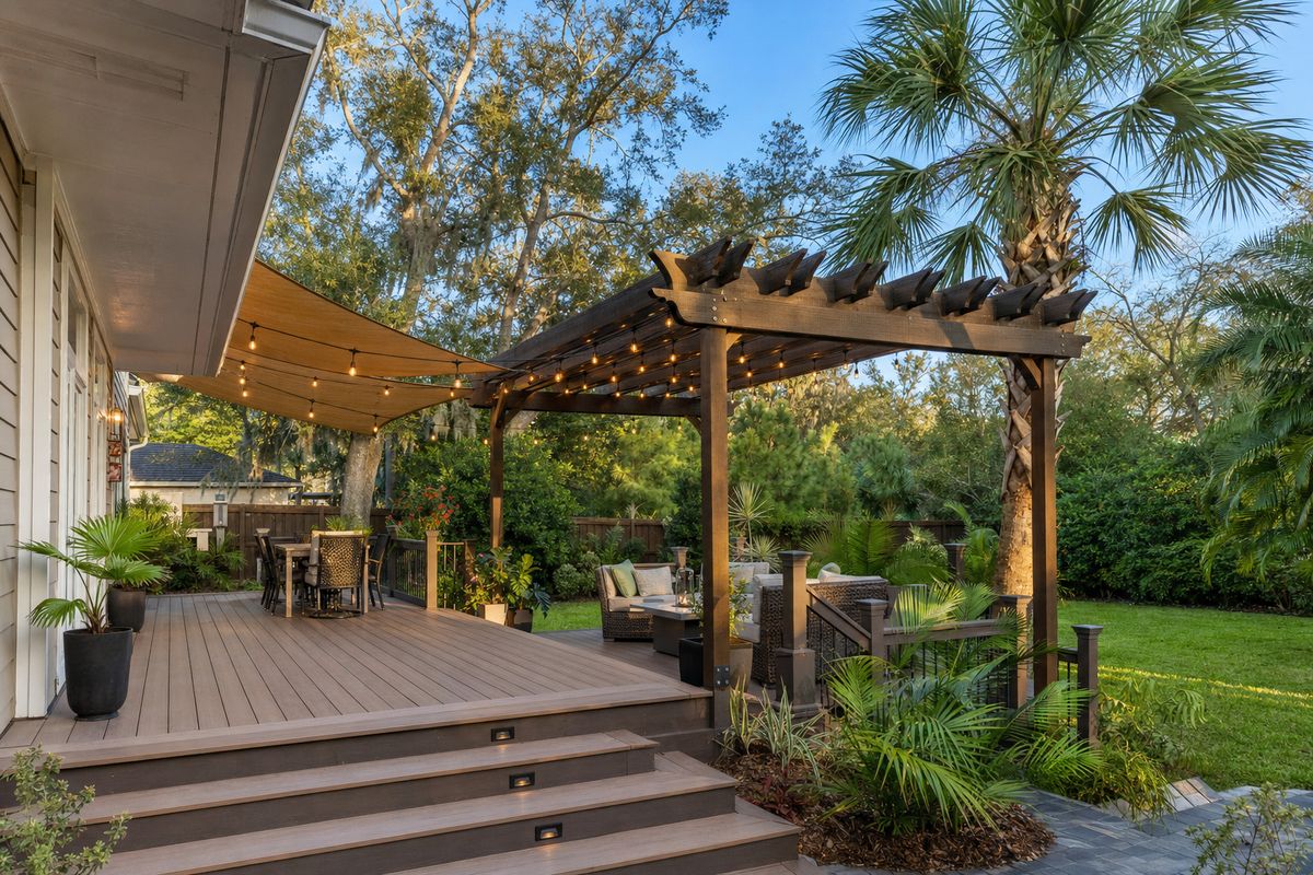 Shade Solutions for Florida Decks & Patios: What Works in the Jacksonville Sun