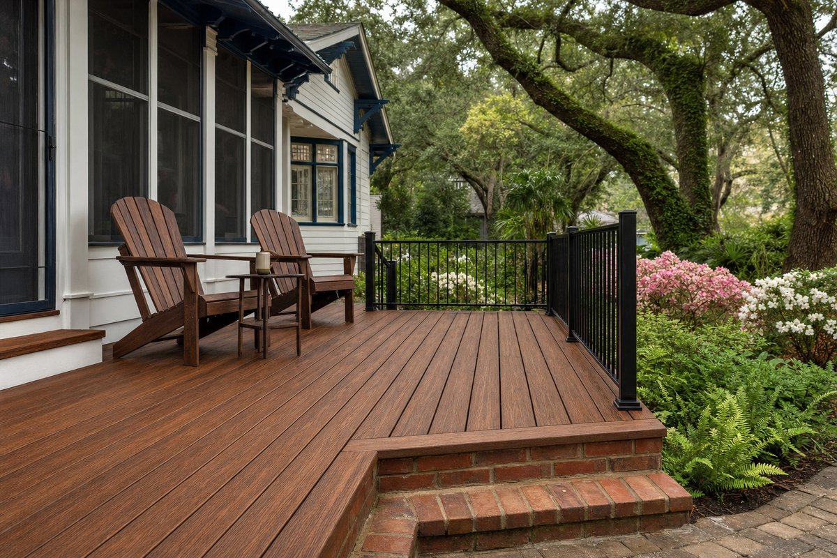 Avondale historic-home deck — 320 sq ft Trex Transcend Spiced Rum near St. Johns Avenue