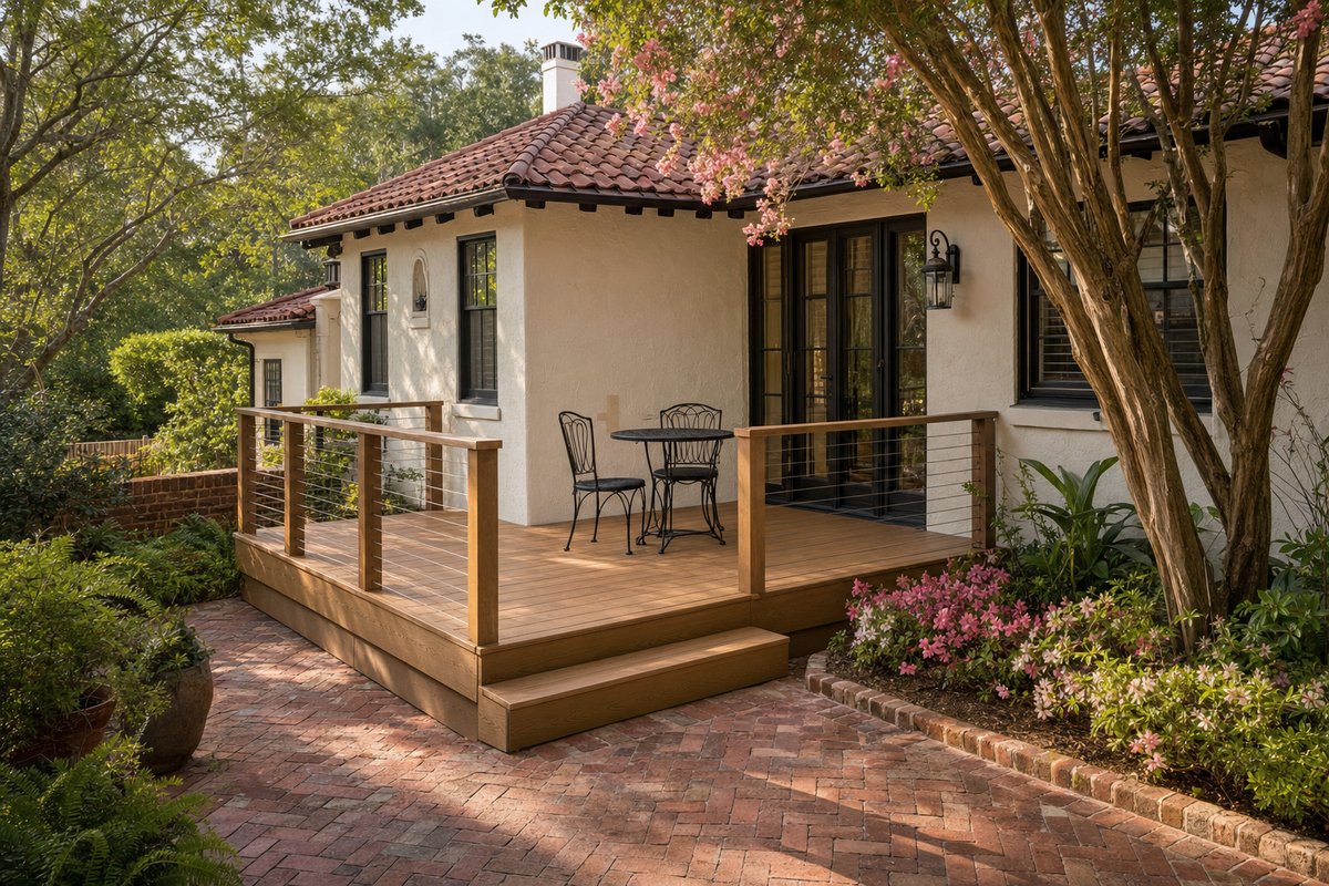 Avondale composite deck build — 260 sq ft Trex Transcend Tiki Torch off Talbot Avenue