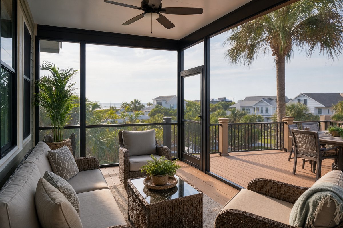 Jacksonville Beach composite deck — 320 sq ft