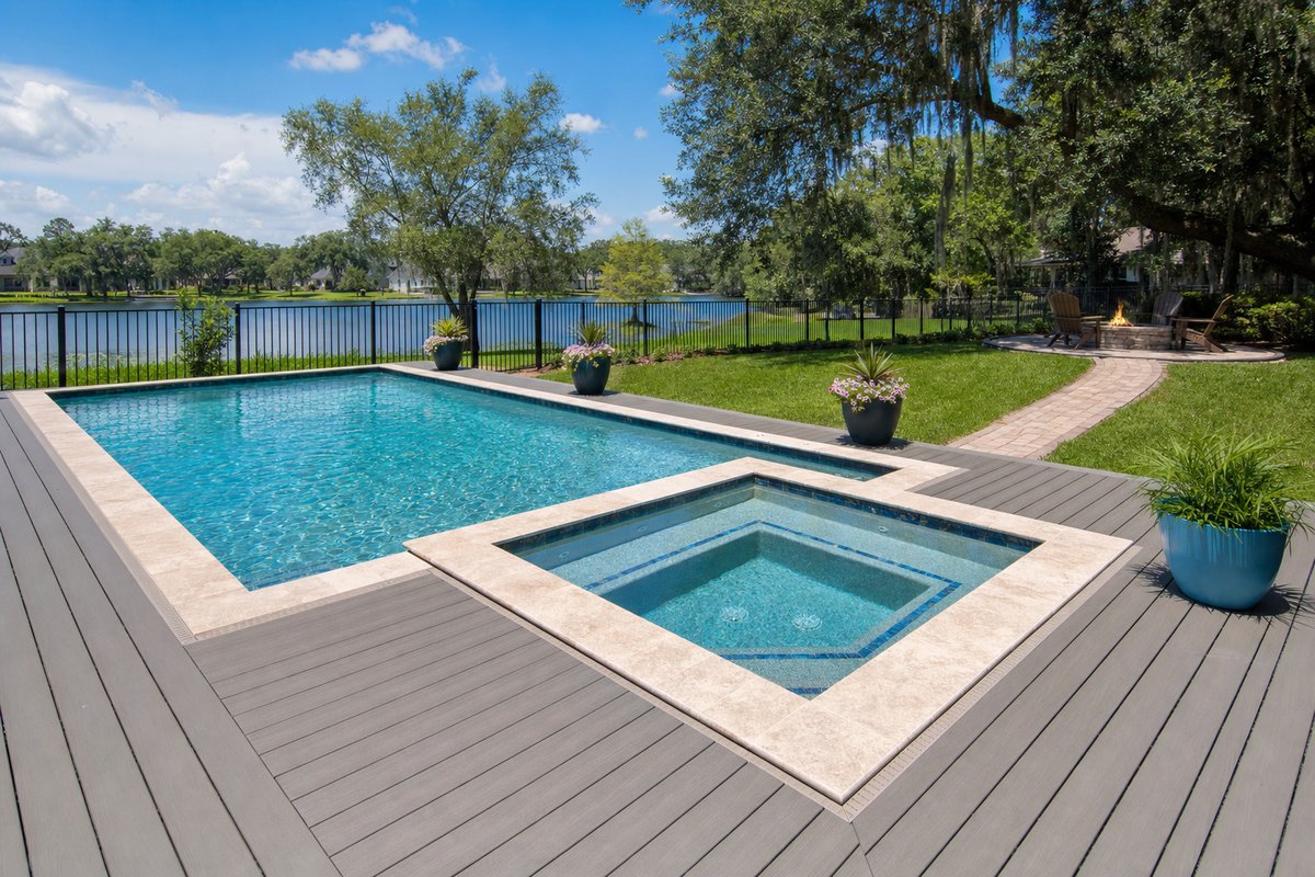 Nocatee Trex Transcend deck build — 320 sq ft in Del Webb Nocatee