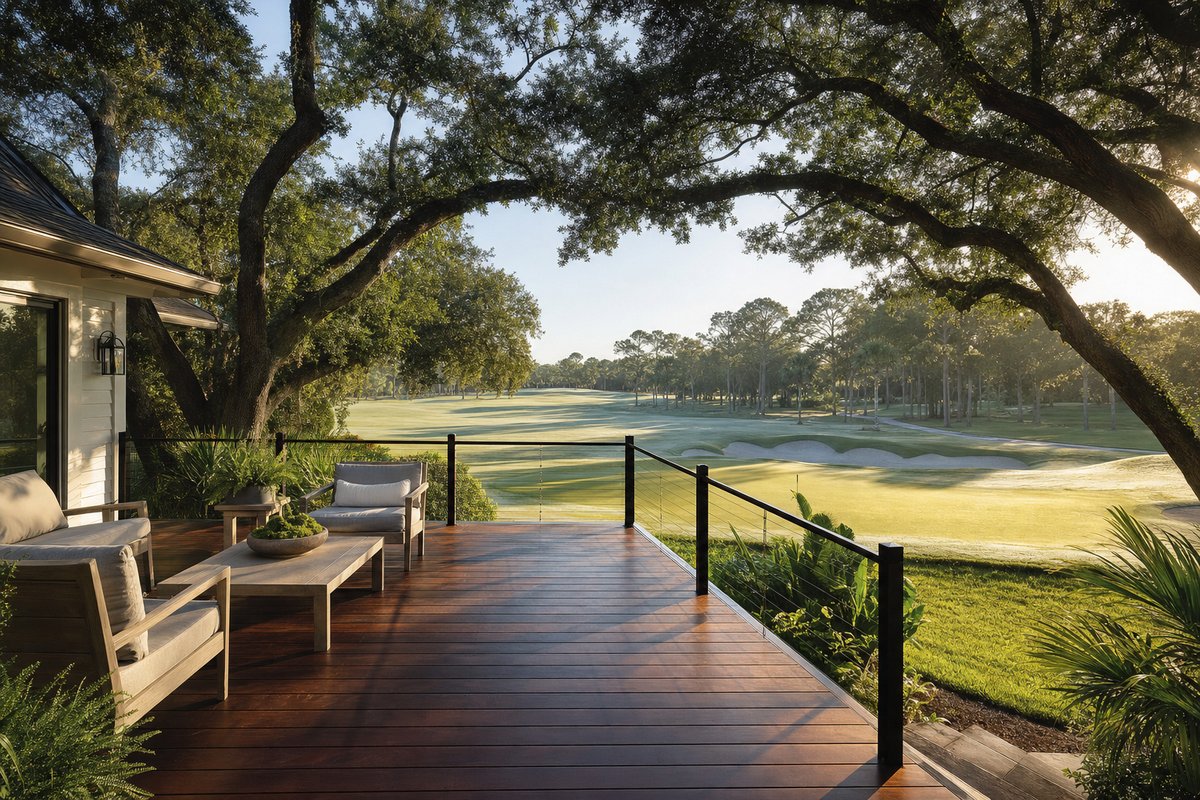 Ponte Vedra Sawgrass golf course Ipe hardwood deck — 540 sq ft