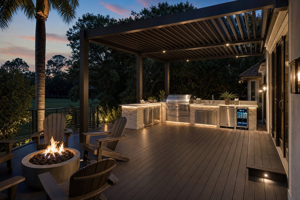 Nocatee outdoor kitchen deck build — 560 sq ft near Nocatee Town Center